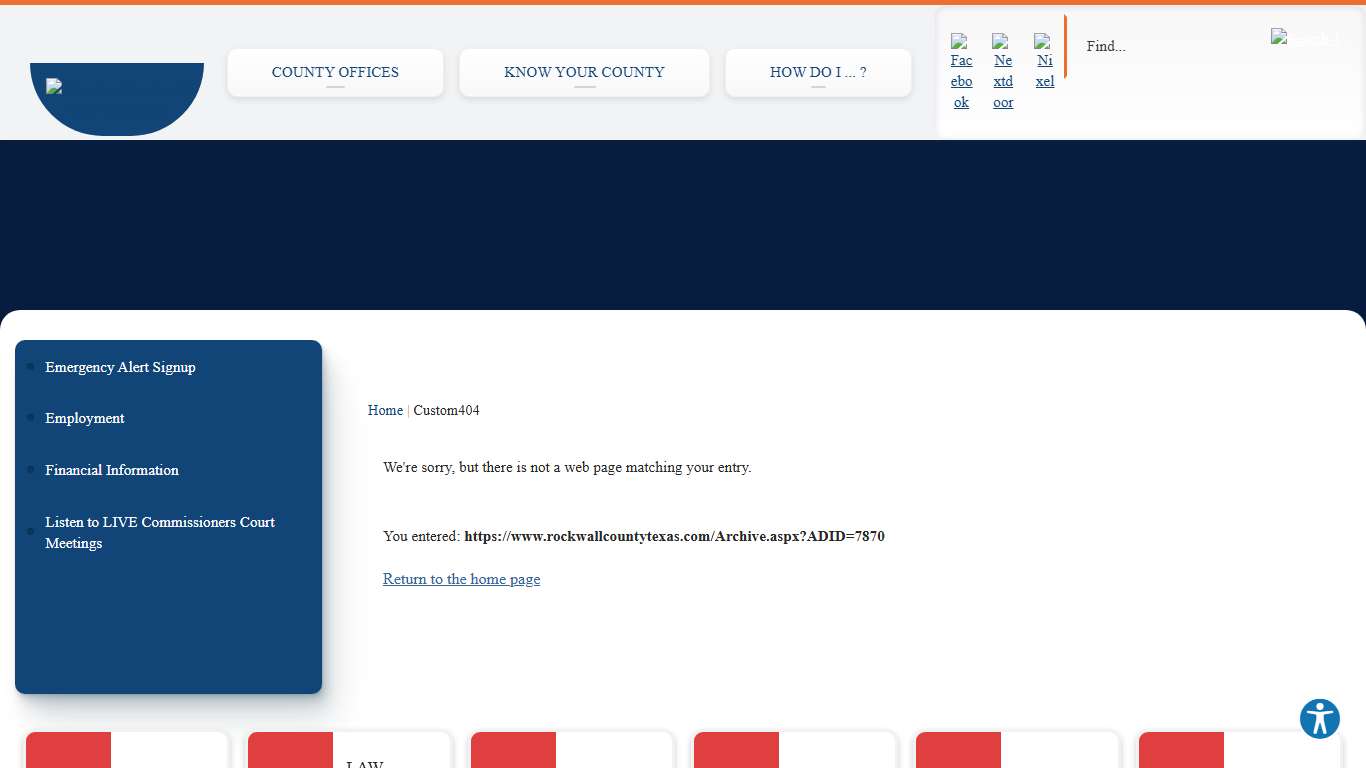 Custom404 • Rockwall County, TX • CivicEngage
